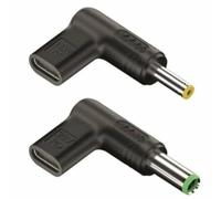 NGS BUD-T 2 Pack USB-C Dongles for Toshiba Laptop, Quick Charge Power Delivery (PD), Right Angle Design, Compact Adapters, Compatible with Toshiba Models