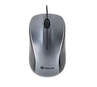 NGS CREW - 1200dpi Optical Mouse with USB Wire, Mouse for Computer or Laptop with 2 Boutons, Ambidextrous, Grey