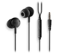 NGS Cross Drift Black - In-Ear Headphones with Microphone and Volume Control, Cable 120 cm, 3.5 mm Jack, Hands-Free with Multifunction Button and Voice Assistant, Sound