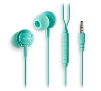 NGS Cross Drift Mint - In-Ear Headphones with Microphone and Volume Control, Cable 120 cm, 3.5 mm Jack, Hands-Free with Multifunction Button and Voice Assistant, Sound