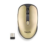 NGS EVO Rust Gold 2.4GHz Rechargeable Wireless Mouse for Computer/Laptop/MacBook/PC/Mac/iPad/Tablet, Silent Keys, 3 Adjustable DPI Levels 800/1200/1600 Designed for Right Handed Gold