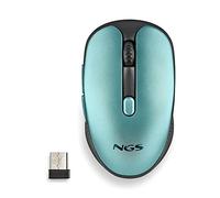 NGS EVO Rust Ice Rechargeable Wireless Mouse 2.4GHz for Computer/Laptop/MacBook/PC/Mac/iPad/Tablet, Silent Keys, 3 Adjustable DPI Levels 800/1200/1600 Designed for Right Handed Blue