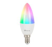 NGS GLEAM514C - Wi-Fi Smart LED Bulb with RGB+W Adjustable Colors, 5W E-14 500LM Smart Lamp, Operated from APP/Alexa/Google Assistant [Efficiency Class A]