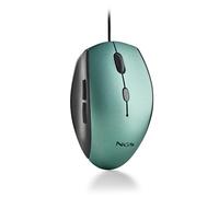 NGS Moth Ice USB Wired Optical Computer Mouse with 5 Quiet Buttons and Scrolling, Ergonomic Mouse, 800/1200/1600 DPI Dimmable, ICE