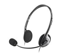 NGS MS103 MAX Wired Headphones, Wired Computer Headphones, Headphones with Microphone, Adjustable Headset and Microphone, Volume Control, Jack Connection 3.5 mm, Cable Length 1.5 m
