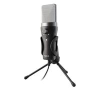 NGS MS120 USB Cardioid USB Microphone for Streaming, Podcast and Gaming, Latency-free Monitoring, Volume Control, Mute Button, Plug & Play, for PC, PS4, PS5, Non-Slip Stand