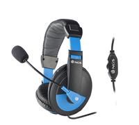 NGS MSX9PRO Gaming Stereo Headset Black Blue 3.5mm Jack Volume Control