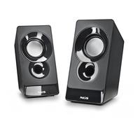 NGS SB210-12W Stereo Speaker for PC, USB Power, 3.5mm Jack Input, Net Sound and Wrap, Volume Control, Compact Design, Plug & Play, Compatible with Computers and Computers