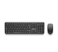 NGS Serenity Kit - Quiet Wireless Keyboard and Mouse Set with 12 Multimedia Keys, Spanish Design