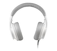 NGS VOX 805 Stereo Headphones, Adjustable Microphone, USB-C and USB-A Adapter, Noise Cancelling, Volume Control, Padded Headband, 2 m Cable, Plug & Play for PC, Tablet and Smartphone, White