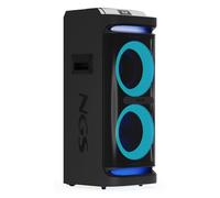 NGS Wild Space 2 - Portable Speaker, Compatible with Bluetooth Technology, True Wireless Stereo, Subwoofer + Dual Tweeter, Micro SD/USB/AUX IN, Wheels, Black