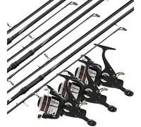 NGT 1, 2 or 3x Carp Seeker 12ft / 3.6m Coarse Fishing Rods + 1, 2 or 3x Max 40 2BB Carp Runner Reels (1 Rod & 1 Reel)