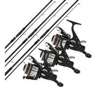 NGT 2/3 x Carp Max 12ft 2pc Rods + 2/3 x MAX40 2BB Runner Reel + 10lb Line (3 Rods, 3 Reels)