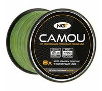 NGT 2 x Bulk Spools Carp & Coarse Fishing Line Camo Colour available in 8lb 10lb 12lb 15lb Breaking Strain (12lb / 5.4kg / 0.28mm - 1490m per spool)