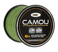 NGT 2 x Bulk Spools Carp & Coarse Fishing Line Camo Colour available in 8lb 10lb 12lb 15lb Breaking Strain (15lb / 6.8Kg / 0.30mm - 1300m per spool)