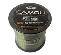 NGT 2 x Bulk Spools Carp & Coarse Fishing Line Camo Colour available in 8lb 10lb 12lb 15lb Breaking Strain (8lb / 3.6kg / 0.23mm - 2410m per spool)