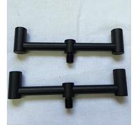 NGT 2 X Mini Short Black Buzz Bars 13cm Carp Coarse Fishing Tackle for 2 Rods