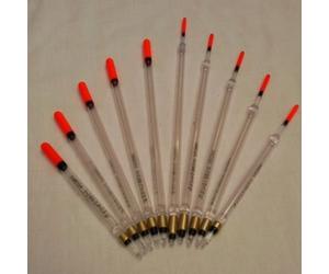 NGT 24HB 10 Assorted Pre-Plugged Straight Line Fishing Floats with Gift - Clear