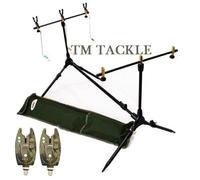 NGT 3 Rod Pod & 2 Camo Bite Alarms - Green