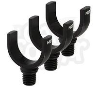 NGT 3 x Carp Fishing Aluminium 25mm Slim Black Profiler Bankstick Pod Rod Rest Holders