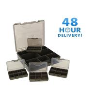 NGT 4+1 Black Tackle Box Storage System Specialist Carp Fishing + 4 Bit Boxes
