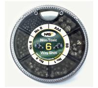 NGT 6 Way Dispenser Non Toxic Fishing Split Shot AAA BB 1468