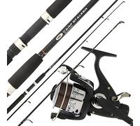 NGT 8ft 2pc Black Carp Stalker Fishing Rod + Max 40 2BB Carp Runner Reel & Line