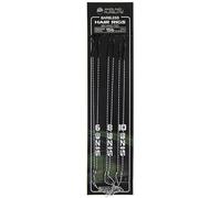 NGT Barbless Mixed Pack of 6 Hair Rigs -in THREE SIZES (Size 10, 8 and 6 - TWO of Each Size)