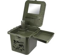 NGT Bivvy Sink with Auto Tap & Water Containers - Compact Outdoor Wash Hygiene Station for Fishing, Camping, Cleaning - Mirror & Tray Included