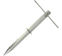 NGT Brolly Spike - Heavy Duty Aluminium Umbrella Ground Anchor with Deep Thread & Clamp | Secure Fishing Brolly, Parasol or Shelter