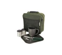 NGT Carp Fishing Cutlery Cup Plate Set In Case Solo Session Kit (222)