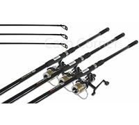 ngt Carp Fishing Setup 3x 12ft 2 Piece Carp Rods 2.75lb & 3x Baitrunner Reels Pre loaded With Line