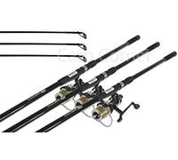 NGT Carp Fishing Setup 3x 12ft 3 Piece Carp Rods 2.75lb & 3x Baitrunner Reels Pre loaded With Line