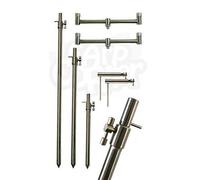 NGT Carp Fishing Stainless 2x 2 Rod Buzzer Bars & 2x Banksticks You Choose The Size Also 2x stabilisers (2x 30-50cm Banksticks)