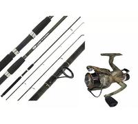 NGT CARP FISHING STALKER ROD IN CAMO - 8FT 2PC ROD + CAMO 40 CARP RUNNER REEL