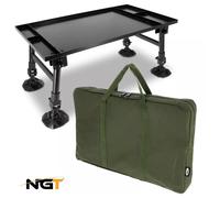 NGT Dynamic Bivvy Table WITH Carry Bag Carp Fishing Camping Adjustable Table