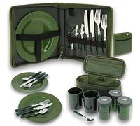 NGT FISHING BREW KIT SET CUTLERY SET 2 CUPS 3 POTS TEA CASE CARP TACKLE CAMPING
