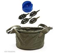 NGT Groundbait Method Mix Mixing Bowl With Method Feeder Set Carp Fishing Tackle