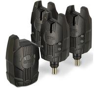 NGT GTS Pro 3pc Wireless Bite Alarm Set with Receiver - Adjustable Sensitivity, Volume & Tone - LED Indicators, Memory Function, Waterproof Build - Carp & Coarse Fishing Tackle