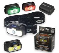 NGT Head Torch Headlamp Fishing Red Green White 330 LMS Rechargeable Sensor Beam