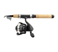 Onamazu Mini Travel Telescopic Rod & Reel Combo - Black, Black One Size