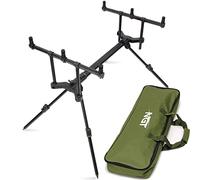 NGT Slider Pod, Aluminium Rodpod for 3 Rods, Adjustable Feet and Telescopic Legs, Multicolor