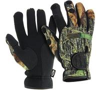 NGT Unisex's Camo Neoprene Fishing Gloves, Green, Large