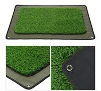 NGT Waterproof Bivvy Mat with Astro Turf & PVC Backing - Heavy-Duty Ground Mat with Pegs to Keep Tent or Shelter Clean - Easy to Clean Fishing & Camping Accessory (75 x 50cm)