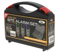 Carp Fishing Bite Alarm with Snag Ears & Reciever Set NGT VS Alarms in case