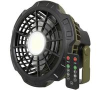 NGT XL 3-in-1 Rechargeable Bivvy Fan with LED Light & 2000mAh Powerbank USB Charging 3 Fan Speeds, 3 Light Modes, Remote Control 180° Rotation- Ideal for Carp Fishing Camping & Outdoor Use