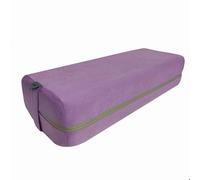 NGT Yoga Bolster Pillow, Rectangular Cushion with Foam Wedges, Washable Suede Cover, Meditation Support with Handles (Purple, 63 * 25 * 15 cm)