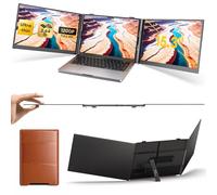 NGTeco 15.3” Laptop Triple Screen Extender, 1200P Portable Monitor Extended Plug-and-Play, 4.6MM Ultra-Thin 2.64LB, Compatible with 14-17.3” Mac/Windows Laptops