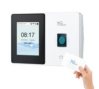 NGTeco Clocking in Machine with Fingerprint & RFID, WiFi 2.4/5GHz Remote APP/Web Control