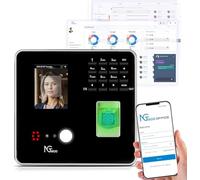 NGTeco Cloud-Based Clocking in Machine, TC1 Time Clocks for Employees with Fingerprint, RFID, PIN, Face Recognition Attendance Machine, For Up to 200 Users, 2.4GHz WiFi, Enabling Remote Management